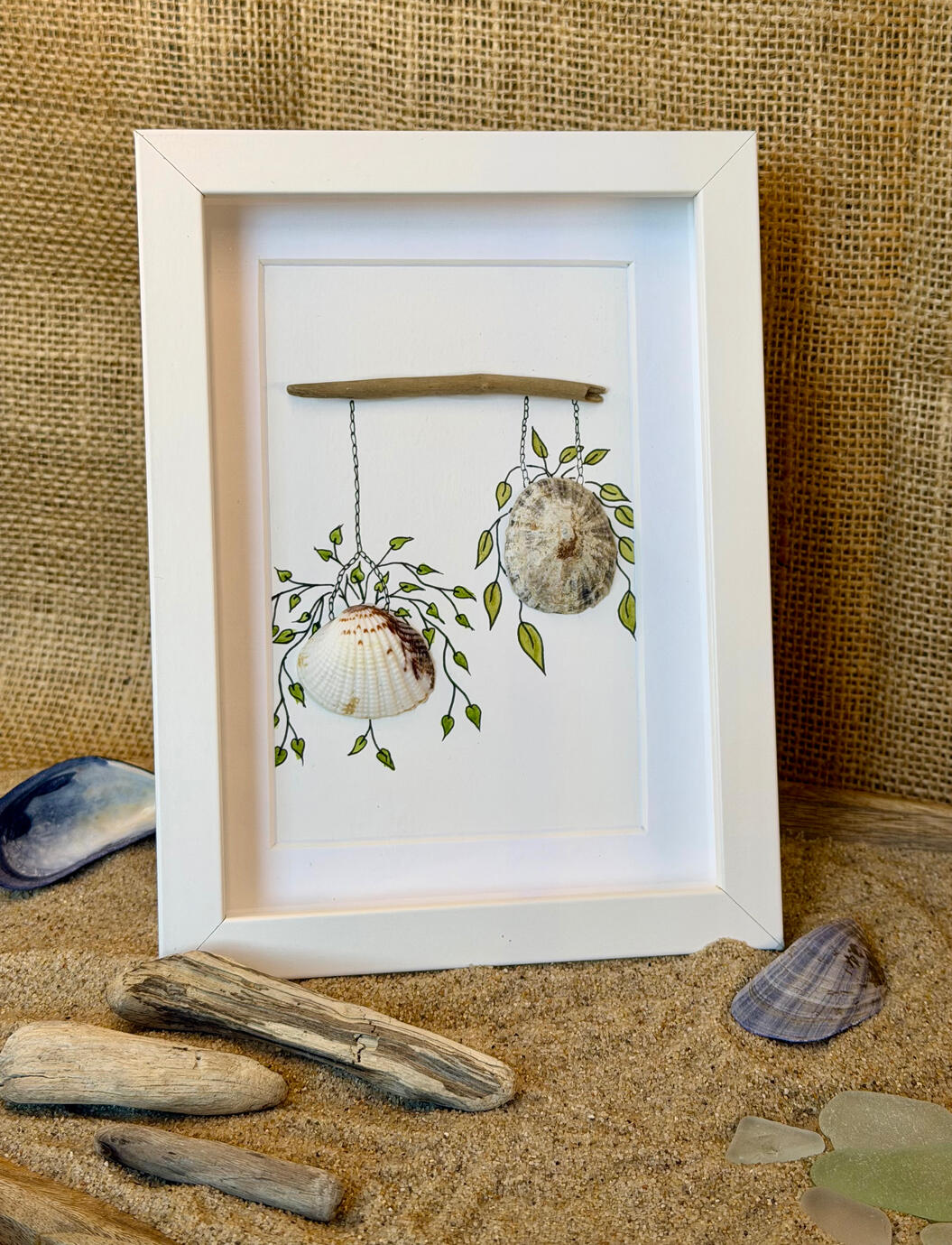 Shell hanging baskets large